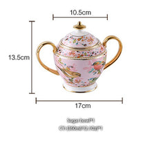 Load image into Gallery viewer, Pink Bird Bone China Coffee Set Porcelain Tea Set Advanced Ceramic Pot Mug Sugar Bowl Creamer Teapot Milk Jug Teaset Tea Cup Set