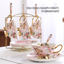 Load image into Gallery viewer, Pink Bird Bone China Coffee Set Porcelain Tea Set Advanced Ceramic Pot Mug Sugar Bowl Creamer Teapot Milk Jug Teaset Tea Cup Set