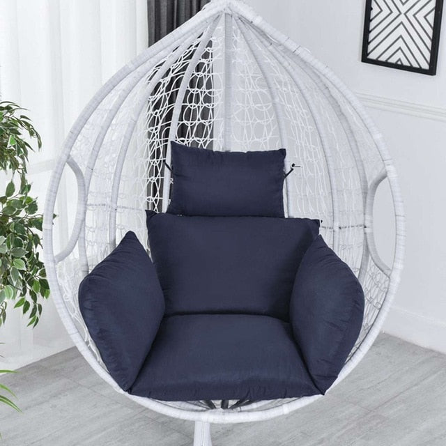 Hanging Hammock Chair Swinging Garden Outdoor Soft Seat Cushion Seat 220KG Dormitory Bedroom Hanging Chair Back with Pillow