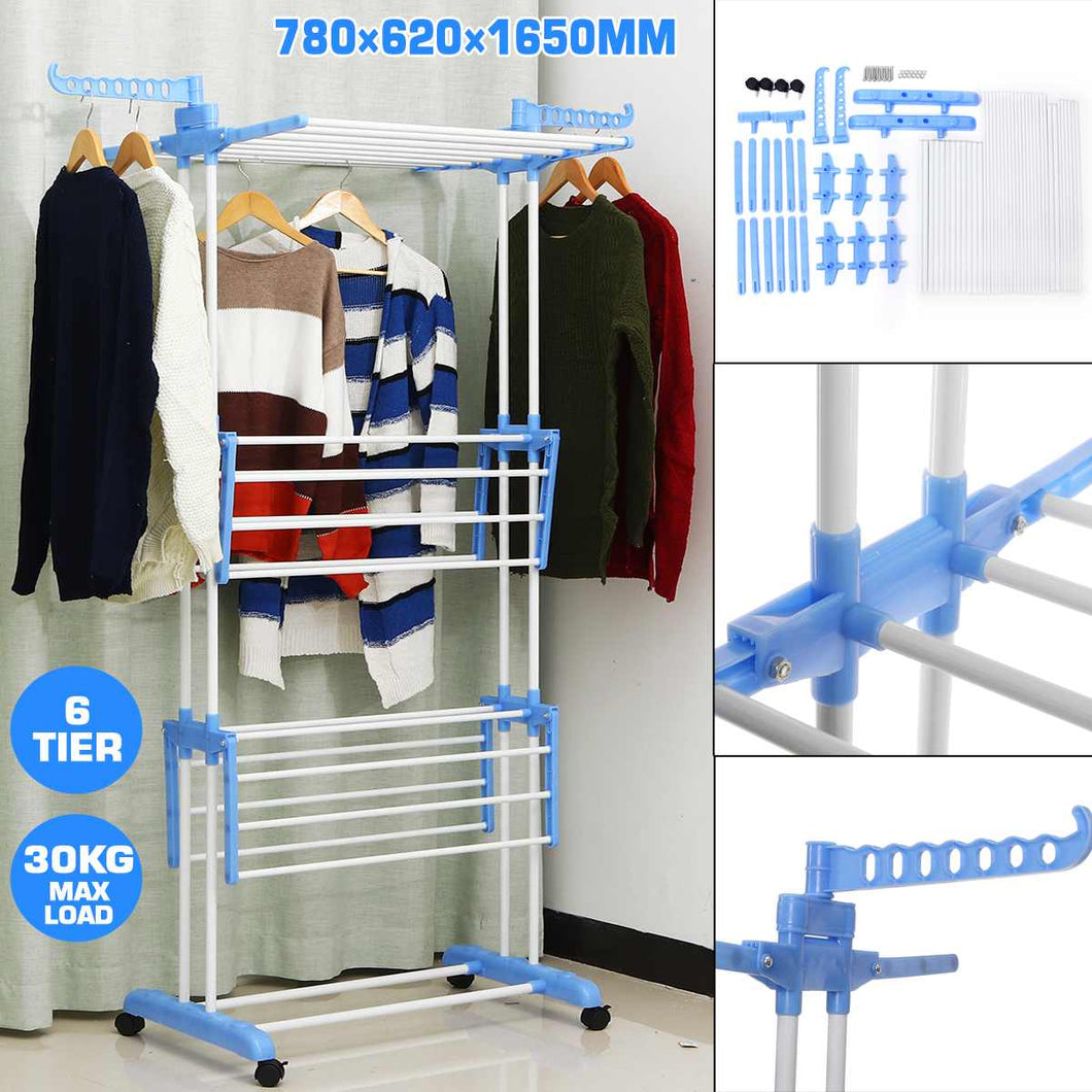 Foldable Dryer Hanger Heavy Duty Clothe Hanger Shelf Standing Garment Rack Organizer Home Bathroom Organizer Cloth Drying Rack