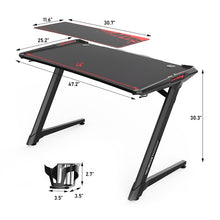 Load image into Gallery viewer, 43/47/55 Ergonomic Gaming Desk E-sports Computer Table PC Desk Gamer Tables Workstation with USB Gaming Handle Rack&amp;Mouse Pad
