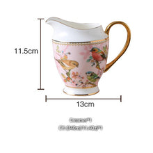 Load image into Gallery viewer, Pink Bird Bone China Coffee Set Porcelain Tea Set Advanced Ceramic Pot Mug Sugar Bowl Creamer Teapot Milk Jug Teaset Tea Cup Set
