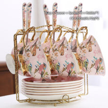Load image into Gallery viewer, Pink Bird Bone China Coffee Set Porcelain Tea Set Advanced Ceramic Pot Mug Sugar Bowl Creamer Teapot Milk Jug Teaset Tea Cup Set
