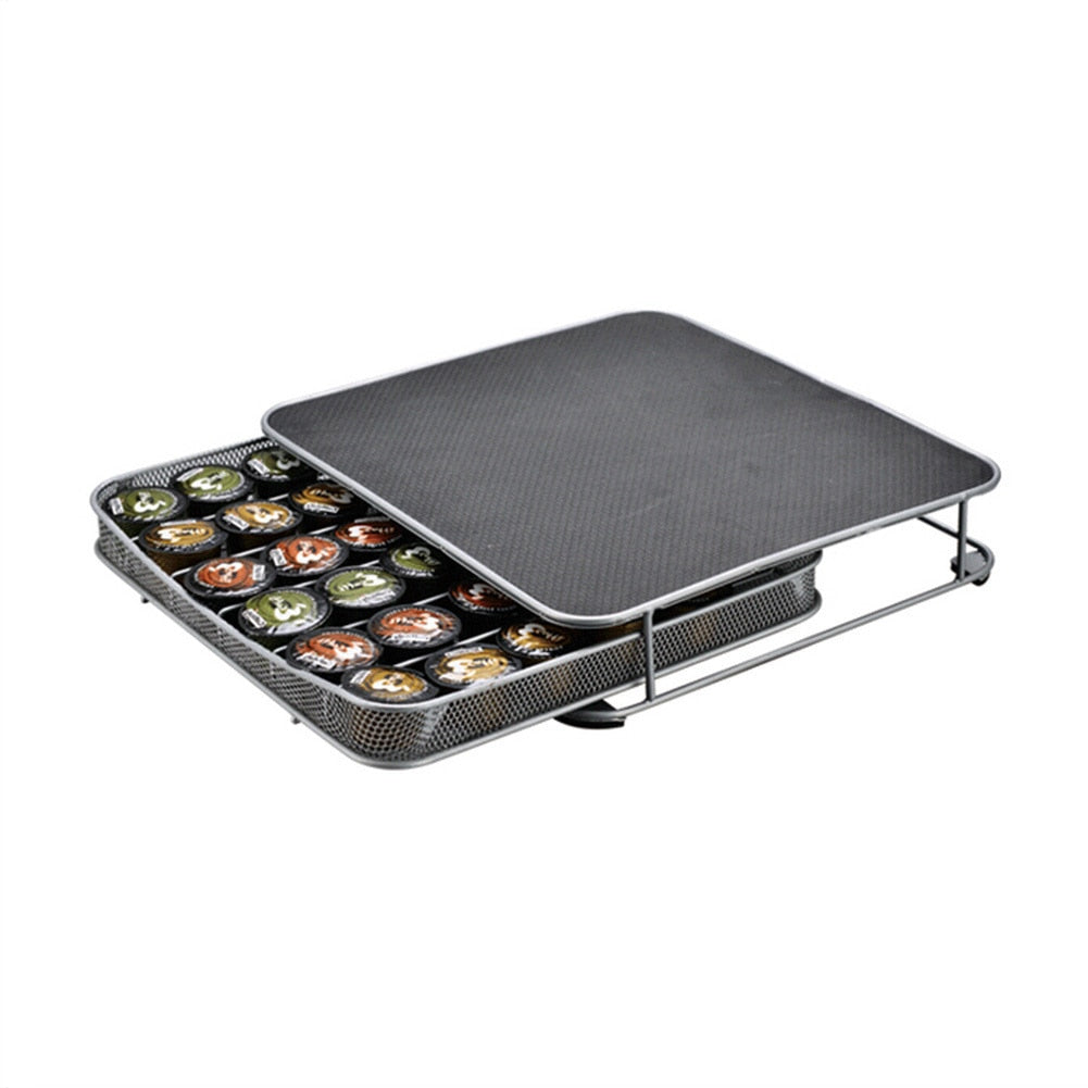 Coffee Pod Holder Storage Drawer Rack Coffee Capsules Organizer 36Pcs Dolce Gusto Capsules Storage Rack Coffee Machine Base